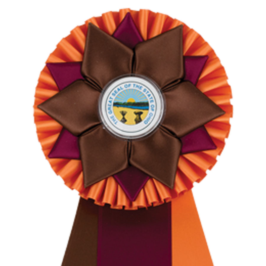 #1807 - 5½" Rosette w/Three Streamers