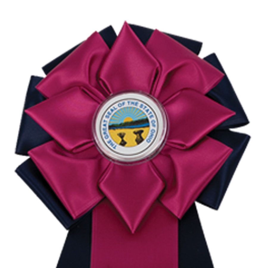 #1808 - 5¾" Rosette w/Three Streamers