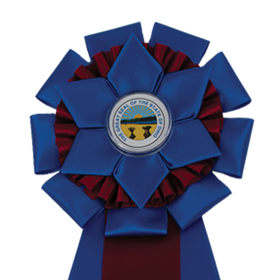 #1809 - 6" Rosette w/Three Streamers