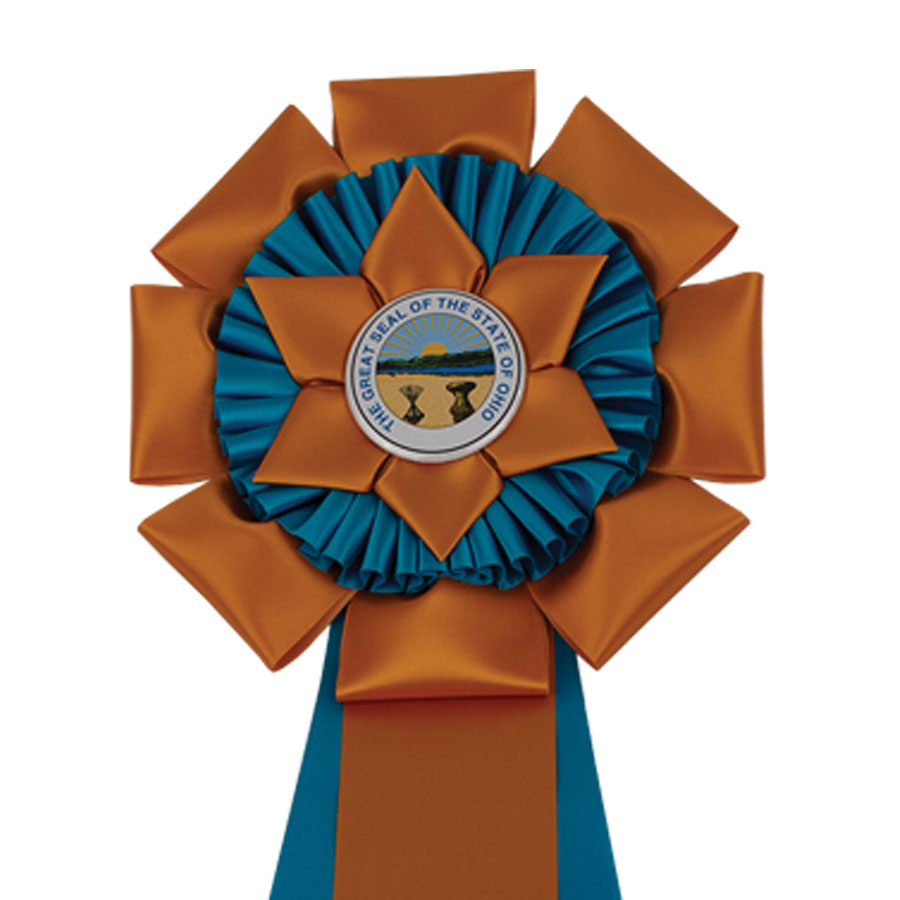 #1810 - 8" Rosette w/Three Streamers