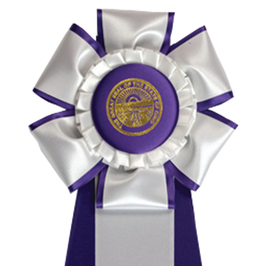 #1812 - 5" Rosette w/Three Streamers