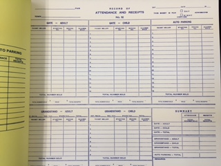 #52 - Attendance/Receipts Record Book