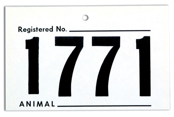 #111 - Livestock Entry Numbers