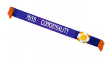 #1018-C - Contestant Sash w/ Rosette