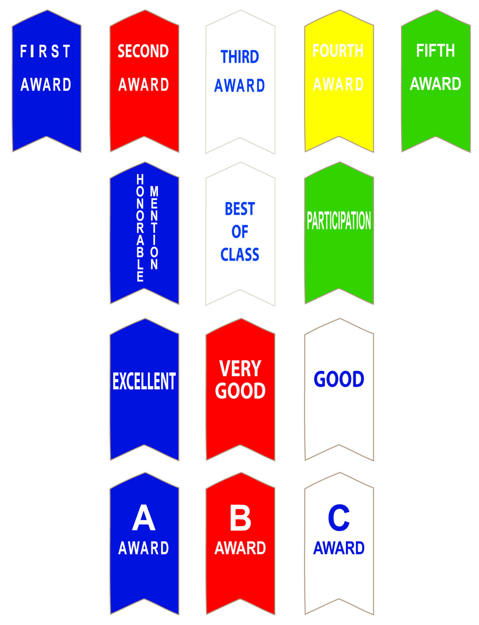 #230 - Award  Sticker (Packs of 100)