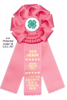 #433 - 4-3/4” Rosette w/Three Streamers