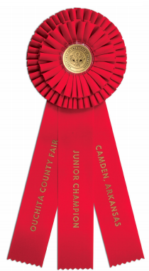 #563 - 5-1/2” Rosette w/Three Streamers